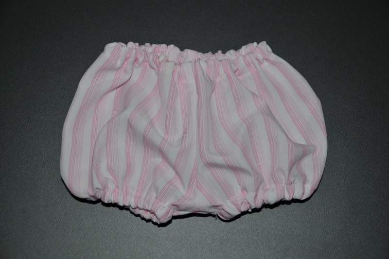 Hvide pludder bukser med lyserøde striber