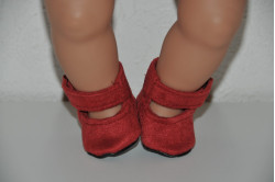 Rød ruskind sko